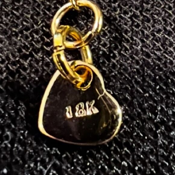 SALE 18k Stamped Gold Filled Monstera Leaf Charm Necklace - Picture 3 of 6